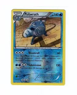 Poliwrath 17/111 XY - Furious Fists Reverse Holo Rare - Pokemon Card LP - Image 1