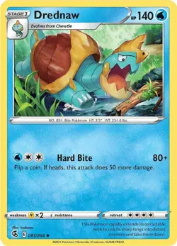 Drednaw Uncommon SWSH08: Fusion Strike 081/264 NM English Pokemon Card - Image 1