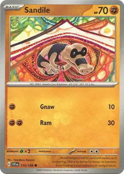 Sandile - SV01: Scarlet & Violet Base Set 115/198 NM English Pokemon Card - Image 1