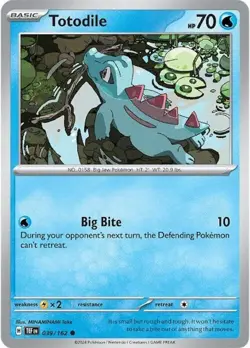 Totodile SV05: Temporal Forces 039/162 NM English Pokemon Card - Image 1
