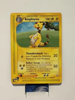 Pokemon Card - Ampharos Aquapolis 1/147 Rare Non-Holo LP - Image 1