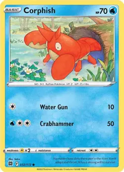 Corphish SWSH09: Brilliant Stars 032/172 NM English Pokemon Card - Image 1