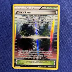 Chaos Tower - 94/124 XY Fates Collide Reverse Holo Pokemon Card - Mint/NM - Image 1