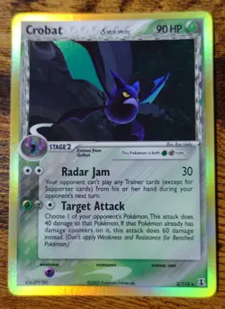 Crobat 2/113 ex Delta Species Holo Rare Pokemon Card VLP-NM - Image 1