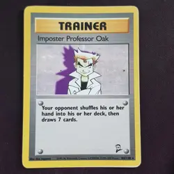 Imposter Professor Oak 102/130✨EXCELLENT✨Base Set 2 Pokemon Card TCG - Image 1