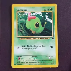 Caterpie 53/75 Yuka Morii Rare✨EXCELLENT✨Neo Discovery Pokemon Card TCG - Image 1