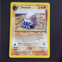 Omanyte 60/75 Yuka Morii Rare✨EXCELLENT✨Neo Discovery Pokemon Card TCG - Image 1