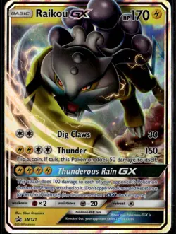 Raikou GX Promo SM Promos SM121 Lightning Holofoil Pokemon Card - Image 1