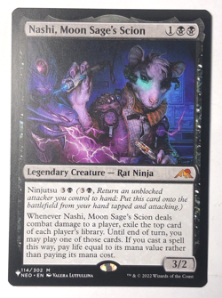 Nashi, Moon Sages Scion 114/302 The List Neon Dynasty MTG Magic the Gathering NM - Image 1