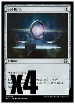 MTG | Sol Ring (x4 Playset) | (NM) Modern Horizons 3 Commander - Image 1