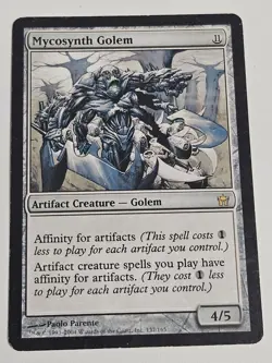 Mycosynth Golem Fifth Dawn MTG Magic the Gathering Rare MP - Image 1