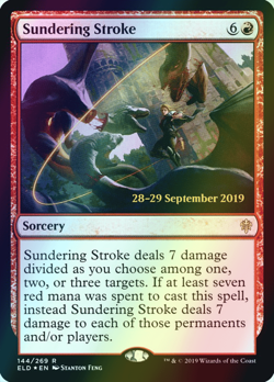 MTG Sundering Stroke Prerelease Foil ** Throne of Eldraine Promos ** En (NM) - Image 1