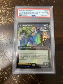 2025 MTG MARVEL'S SPIDER-MAN 0224 EDDIE BROCK/VENOM LETHAL PROTECTOR PSA 10 FOIL - Image 1