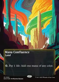 1x Mana Confluence (0160) - Galaxy Foil - Borderless Light Play MTG Magic - Kid - Image 1