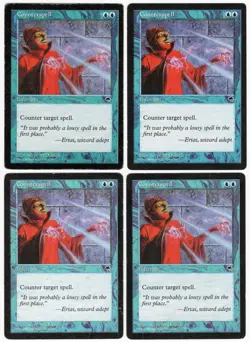 Counterspell x4 4x 1997 Tempest PLAYSET Blue Common Instant MTG MP AZ2 - Image 1
