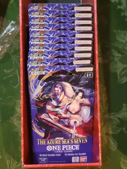 One Piece TCG: The Azure Sea's Seven 10 Sleeved Booster Packs OP-14 English - Image 1