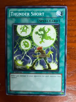 Yugioh Thunder Short 1st ed GENF-EN047 SINGLE USED EXC COND SEE PHOTOS - Image 1