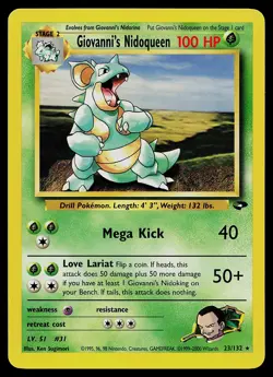 Pokemon Card - Giovanni's Nidoqueen Gym Challenge 23/132 Rare - Image 1