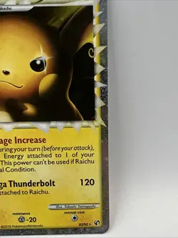 Pokemon TCG Raichu Holo Prime Card 83/90 Undaunted Set - Image 5