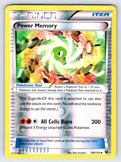 Power Memory 108/124 2016 Fates Collide Pokemon Card Reverse Holo Trainer - Lp - Image 1