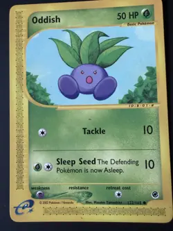 Oddish Pokemon Common Card - Expedition Base Set 122/165 - Image 1