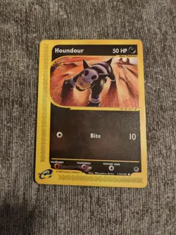 Pokemon TCG Houndour Expedition Base Set 113/165, Regular Common Card Near Mint - Image 1