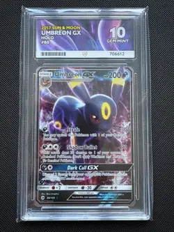 ACE 10 Umbreon GX Sun & Moon Holo Pokemon Card 80/149 - Image 1