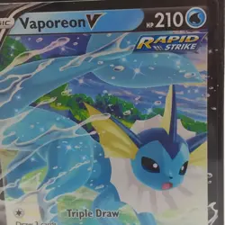 X3 Pokemon Cards: Full Art - Pikachu/Gyarados EX/Vaporeon V, 2019-2023 - Promo - Image 3