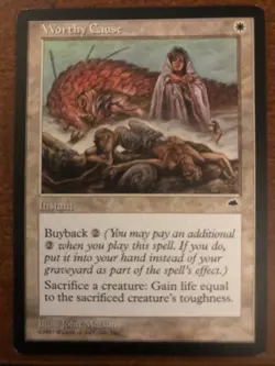 Worthy Cause #53 (LP) Tempest TMP Magic MTG - Image 1