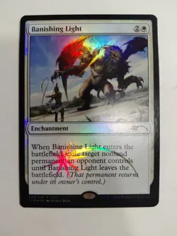 Magic the Gathering MTG FNM Promo BANISHING LIGHT Foil LP/NM - Image 1
