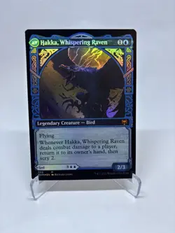 MTG Mint Foil Kaldheim KHM Alrund, God of the Cosmos / Hakka, Whispering One - Image 4
