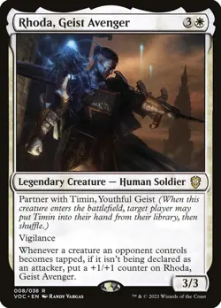 MTG Rhoda, Geist Avenger ** Crimson Vow Commander ** English - Image 1