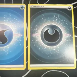 2 Miscut Pokemon Energy Cards Error Misprint Water And Dark Energy - Image 3