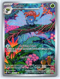 Pokemon TCG Obsidian Flames Gloom 198/197 Holo Illustration Rare Card - Image 1