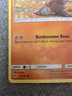 Cubone 57/131 General Mills Promo SM Forbidden Light Pokemon Holo MP/HP played - Image 5