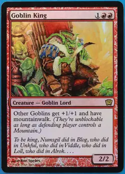 Goblin King FOIL 9th Edition HEAVILY PLD Red Rare MTG CARD (ID# 509307) ABUGames - Image 1