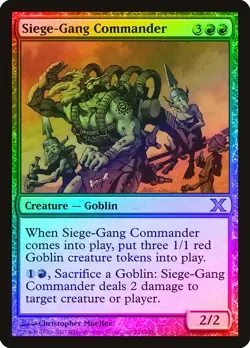 Siege-Gang Commander FOIL 10th Edition PLD Red Rare MAGIC MTG CARD ABUGames - Image 1