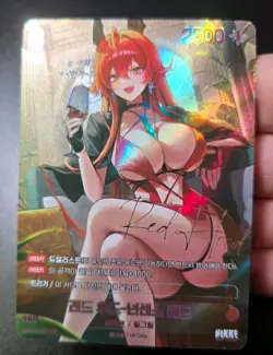 NIKKE Nivel Arena Red Hood Nonsense Red BT02-008 SPR Signature Korean Card NM - Image 1