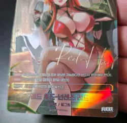 NIKKE Nivel Arena Red Hood Nonsense Red BT02-008 SPR Signature Korean Card NM - Image 3