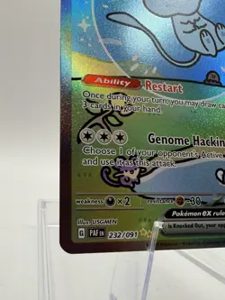 Mew EX 232/091 Bubble Mew Holo Card Sv: Paldean Fates SIR NM+ - Image 5