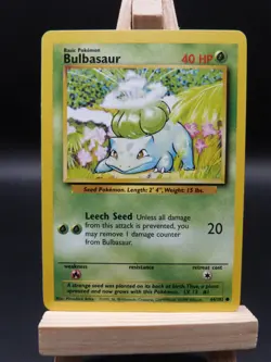Pokemon Common Card : Bulbasaur 44/102 (Base Set) - Image 1