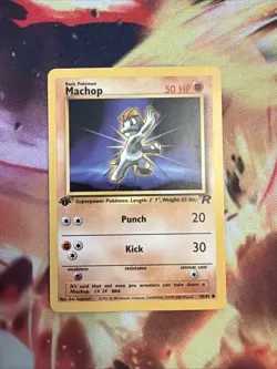 Pokemon TCG Team Rocket Machop 1st Edition 59/82 Card - Image 1