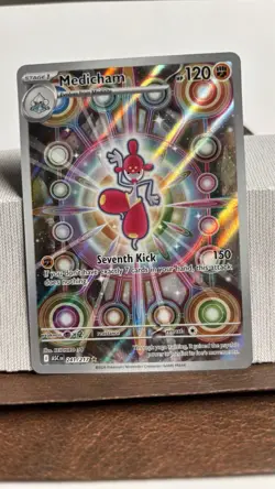Pokemon Medicham Full Art Holo Rare Stage 1 Card 120 HP 241/217 ASC - Image 1