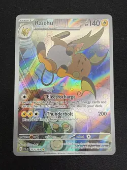 Pokemon TCG Raichu Holo Card Scarlet & Violet Paldea Evolved 211/193 IR - Image 1