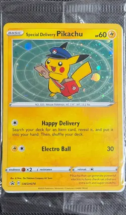 🔥 Pokemon Cards Special Delivery Pikachu SWSH074 Sword & Shield Promo SEALED - Image 1