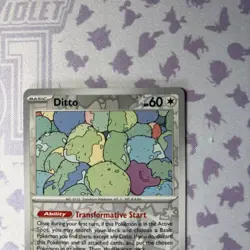 Ditto Scarlett Violet 151 132/165 Reverse Holo Rare Pokemon Card - Image 3