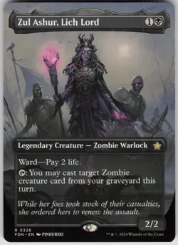 MTG Zul Ashur Lich Lord Borderless Normal NM Foundations Magic 326 - Image 1