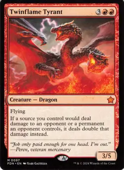 Magic: The Gathering 2024 Wizards of the Coast Foundations Twinflame Tyrant #97 - Image 1