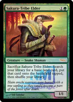 [1x] Sakura-Tribe Elder - Foil FNM 2009 Slight Play, English FNM Promos MTG Magi - Image 1