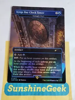 Kings Bay Clock Tower - Midnight Clock (Rainbow Foil) Secret Lair Uncharted Foil - Image 1